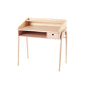 Desk with storage compartment for home office in wood and MDF - 100 x 50 x 75