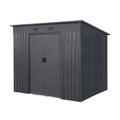 Metal Tool Shed for Outdoor Storage - Galvanized Steel - 250 x 200 x 230