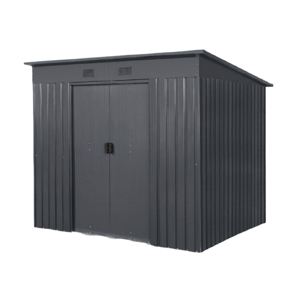 Metal Tool Shed for Outdoor Storage - Galvanized Steel - 250 x 200 x 230