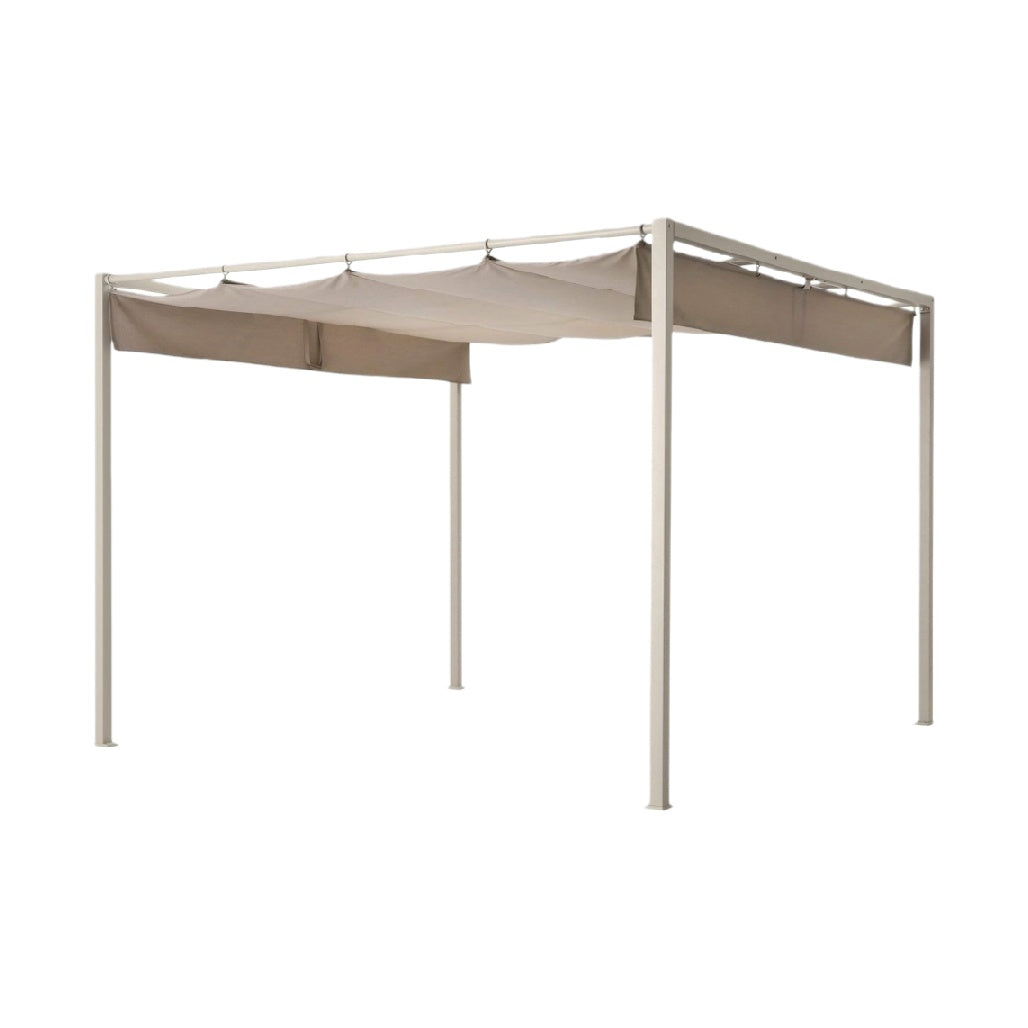 Outdoor Pergola for Patio Use in Aluminum with Canopy - 300 x 300 x 250