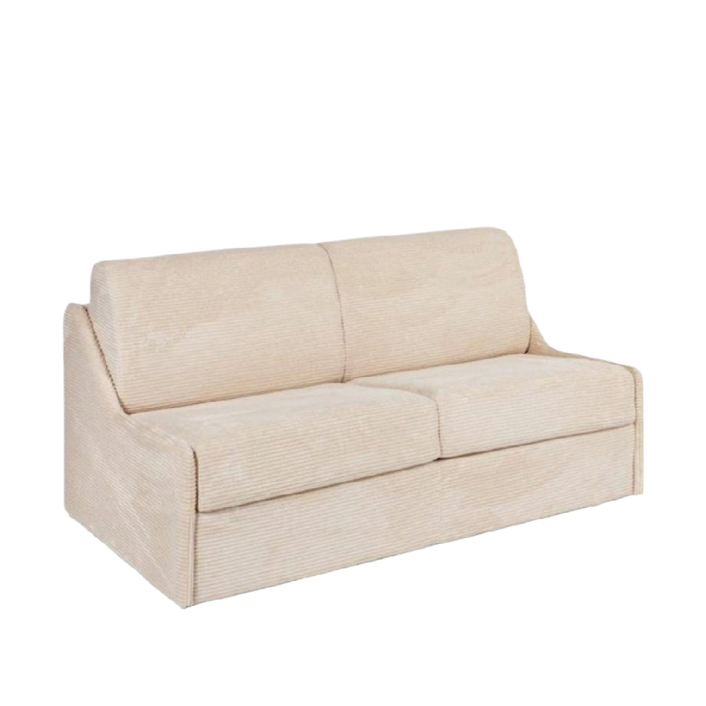 Sofa pour salon en tissu beige pour un confort quotidien - 180 x 90 x 80