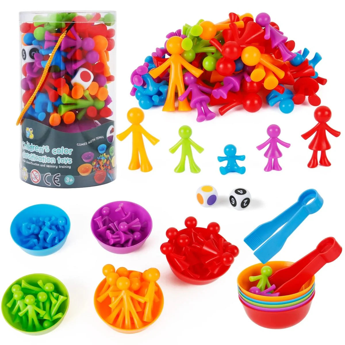 Montessori Counting & Sorting Game Set for Kids 3-5